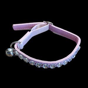 Vibrant Life Pink Rhinestone Cat Collar 7-10 Inch Bell and Buckle NWOT